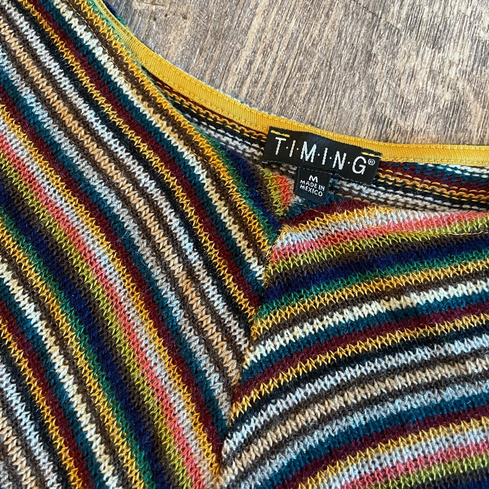 Timing Multicolor Striped Women’s Sweater Size Medium